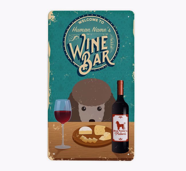 Wine Bar: Personalised {breedFullName} Metal Sign